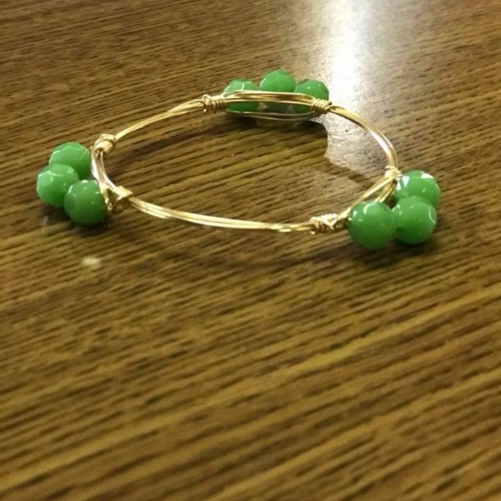 bourbon & boweties inspired wire wrapped bracelet
